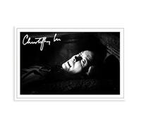 IAGHRT Christopher Lee Dracula 50s Hammer Horror Movie Autograph Poster Canvas Poster Bedroom Decor Landscape Office Room Decor Gift 12x18inch(30x45cm)