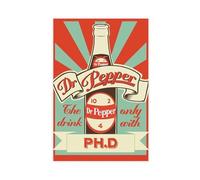 IAGHRT Dr. Pepper Old School Vintage Poster Canvas Poster Bedroom Decor Landscape Office Room Decor Gift 16x24inch(40x60cm)