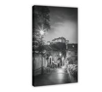 IAGHRT Edinburgh Castle at Night Poster Canvas Poster Bedroom Decor Landscape Office Room Decor Gift 16x24inch(40x60cm)