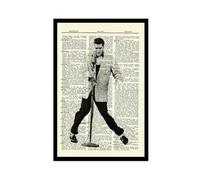 IAGHRT Elvis Presley Vintage Dictionary Art Poster Canvas Poster Bedroom Decor Landscape Office Room Decor Gift 20x30inch(50x75cm)