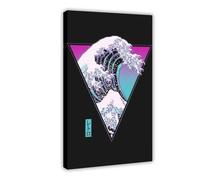 IAGHRT Kanagawa Surfing Vintage Poster Canvas Poster Bedroom Decor Landscape Office Room Decor Gift 24x36inch(60x90cm)