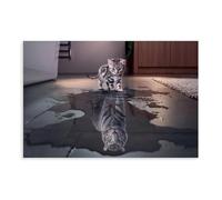 IAGHRT Mindset Is Everything Tiger Poster Canvas Poster Wall Art Decor Print Picture Paintings for Living Room Bedroom Decoration 16x24inch(40x60cm)