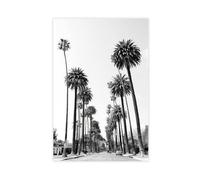 IAGHRT Palm Trees Black And White Art Poster Canvas Poster Bedroom Decor Landscape Office Room Decor Gift 12x18inch(30x45cm)