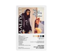 IAGHRT Singer Aaliyah Age Ain't Nothing But A Number Album Cover Canvas Poster Bedroom Decor Landscape Office Room Decor Gift 12x18inch(30x45cm)