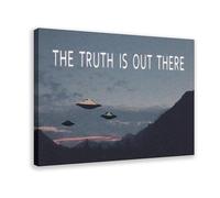 IAGHRT The Truth Is Out There Quote Poster Canvas Poster Bedroom Decor Landscape Office Room Decor Gift 16x24inch(40x60cm)