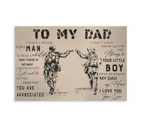 IAGHRT to My Dad Gift from Son Vintage Poster Canvas Poster Bedroom Decor Landscape Office Room Decor Gift 12x18inch(30x45cm)