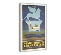 IAGHRT VENICE SIMPLON ORIENT-EXPRESS Vintage Travel Poster Canvas Poster Bedroom Decor Landscape Office Room Decor Gift 20x30inch(50x75cm)