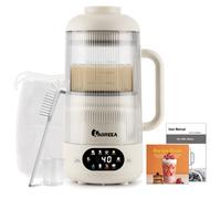 IAGREEA 1000ml Silent Nut Milk Maker with Soundproof Cover, 10 in 1 Multifunctional Soy Milk Maker, Auto Clean & Sterilize Dry, 12 Hours Delay Timer, High Borosilicate Glass Blender, All-Copper Motor,
