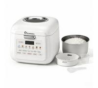 IAGREEA Mini Visilbe Rice Cooker, 2L/4 Cups Uncooked Small Rice Cooker with Visual Window, Steamer & Warmer, Fuzzy Logic, One-Touch Cooking, 24H Delay Timer, Auto Keep Warm, White