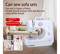 Iagreea Multifunctional Electric Sewing Machine, Portable, 2 Speed, 12 Stitches, Overlock Function, Button Sewing Machine, USB Rechargeable or Battery 4AA Powered, Automatic Thread Wrap for Mending, D