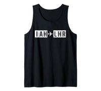 IAH LHR Flight Route Houston London Air Codes Tank Top