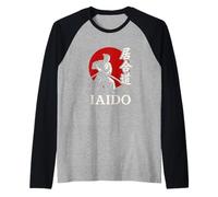 Iaido Japanese Martial Arts Sword Practice Zen Bushido Raglan Baseball Tee