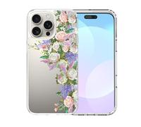 IAIYOXI Clear Case for iPhone 16 Plus, [Crystal Clear Military-Grade Drop Protection], Non-Yellowing, Slim Lightweight Transparent TPU Bumper Phone Case Cover Design - Oil Flowers