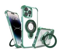 IAIYOXI for iPhone 16 Pro Max Case with Strong Magnetic Ring Stand, Military-Grade Shockproof, 4 Airbag Corners Protective, Fit for MagSafe, Kickstand Phone Case for iPhone 16 Pro Max - Green