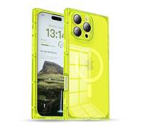 IAIYOXI Rectangle Edge Magnetic Clear Case for iPhone 13, Compatible with MagSafe, Full Camera Protection & Reinforced Corners, Thin Slim Shockproof TPU Phone Cover for Women Girls, Yellow