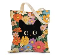 Ialtsidws Unisex Cotton Canvas Tote Collection Cat Lover Style