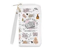 Ialtsidws Wallet for Women - Wallets Zipper Purse with Wristlet Strap & Card Slots, Coin Pocket Wallet, Phone Holder Clutch, Gifts for Women, Friend, Bible1, Modern