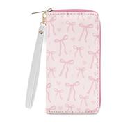 Ialtsidws Wallet for Women - Wallets Zipper Purse with Wristlet Strap & Card Slots, Coin Pocket Wallet, Phone Holder Clutch, Gifts for Women, Friend, BowTie1
