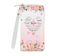 Ialtsidws Wallet for Women - Wallets Zipper Purse with Wristlet Strap & Card Slots, Coin Pocket Wallet, Phone Holder Clutch, Gifts for Women, Friend, LoveChrist1, Modern