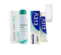 Ialuset Hyaluronic Acid + Retinol Vitamin A Anti Ageing AgingDry Skin Night Face Skin Moisturiser Healing Cream & Gel Duo 100g Pump Bottle & 50g Tube