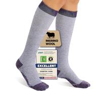 Iambamboo Merino Wool Compression Socks for Women Men, 15-20 mmHg, Soft & Breathable for Travel, Running, Pregnancy, 1Pair-Purple, S-M