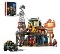 iambrick Doomsday Gas Station Lighting Building Set with figures 2043 PCS | Modular Architecture Model Building Block, Apocalyptic Survival Theme Construction Toy, Creative Home Decor Gift for Adult