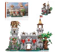 iambrick Medieval Knight Castle Building Set, 2 In 1 Architecture Model Kit | 2568 PCS Foldable Castle Building Toy for Adults, Home Decor Collection Display Gift for History Enthusiast