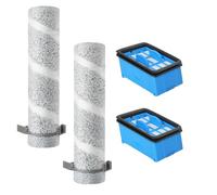 iAmoy Accessory Kit for Bissell CrossWave OmniForce Edge 4076 4087 4000 4017N 3999N Includes 2 Brush Rollers & 2 HEPA Filters for Wet/Dry Vacuum Cleaners