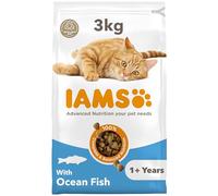 IAMS Adult Complete Dry Cat Food Ocean Fish 3kg - Supports Strong Immune System