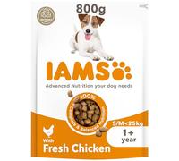 IAMS Adult Small Medium Complete Dry Dog Food Chicken 800g - With DentalCare System