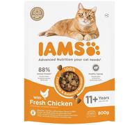 IAMS Advanced Nutrition with Fresh Chicken 11+ Years Dry Cat Food - 800g