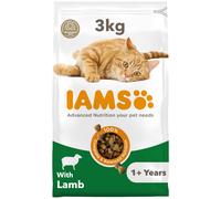 IAMS Complete Dry Cat Food for Adult 1+ Cats with Lamb 3 kg