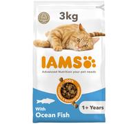 IAMS Complete Dry Cat Food for Adult 1+ Cats with Ocean Fish 3 kg,Packaging may vary