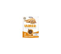 IAMS Complete Dry Cat Food for Kittens with Chicken 800 g-DHA for brain, Taurine for vision, fibre and prebiotics for digestion, Omega 3&6 for coat