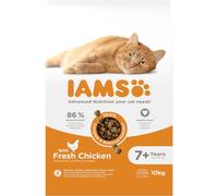 IAMS Complete Dry Cat Food for Senior 7+ Cats with Chicken 10 kg