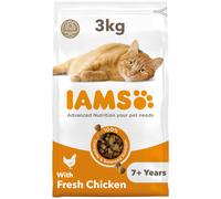 IAMS Complete Dry Cat Food for Senior 7+ Cats with Chicken 3 kg