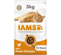 IAMS Complete Dry Cat Food for Senior 7+ Cats with Chicken 3 kg