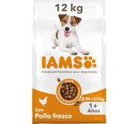 IAMS Complete Dry Dog Food for Adult 1+ Small and Medium Breeds with Chicken 12 kg