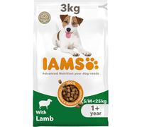 IAMS Complete Dry Dog Food for Adult 1+ Small and Medium Breeds with Lamb 3 kg