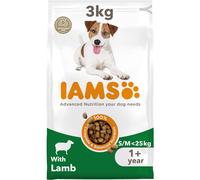 IAMS Complete Dry Dog Food for Adult 1+ Small and Medium Breeds with Lamb 3 kg