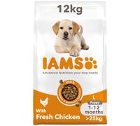 IAMS Complete Dry Dog Food for Puppy Large Breeds with Chicken 12 kg