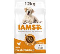 IAMS Complete Dry Dog Food for Senior 7+ Large Breeds with Chicken 12 kg