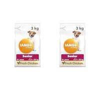 IAMS Complete Dry Dog Food for Senior 8+ Small and Medium Breeds with Chicken 3 kg (Pack of 2)