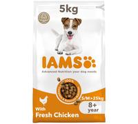 IAMS Complete Dry Dog Food for Senior 8+ Small and Medium Breeds with Chicken 5 kg