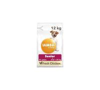 IAMS Complete Dry Dog Food for Senior 8+ Small & Medium Breeds with Chicken, 12 kg