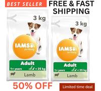 IAMS Complete DryDog Food for Adult 1+ Small and MediumBreeds with Lamb3kg 2pack