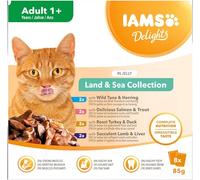 Iams Delights Adult 1+ Cat Land & Sea Collection in Jelly 8 x 85g
