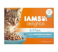 Iams Delights Cat Pouch Kitten In Gravy 12x85g
