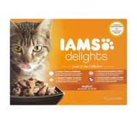 Iams Delights Cat Pouch Land Sea In Jelly 12x85g