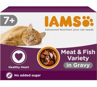 IAMS Delights Cat Pouch Senior In Gravy 12 x85g x 2